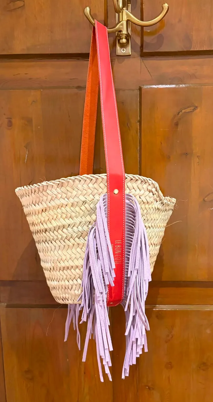 Cesta Apache en naranja y lavanda